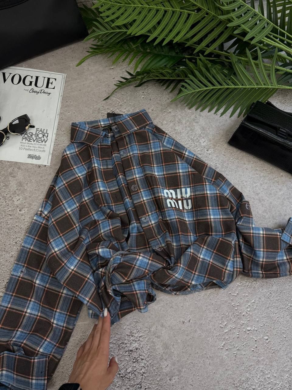 Трендова сорочка з фланелі oversized