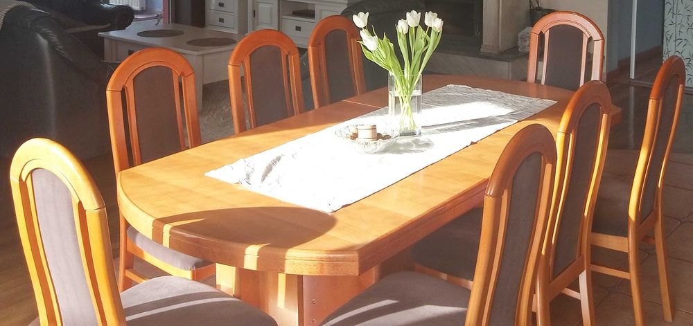 Stół rozkładany do jadalni dla 6-12 os.
