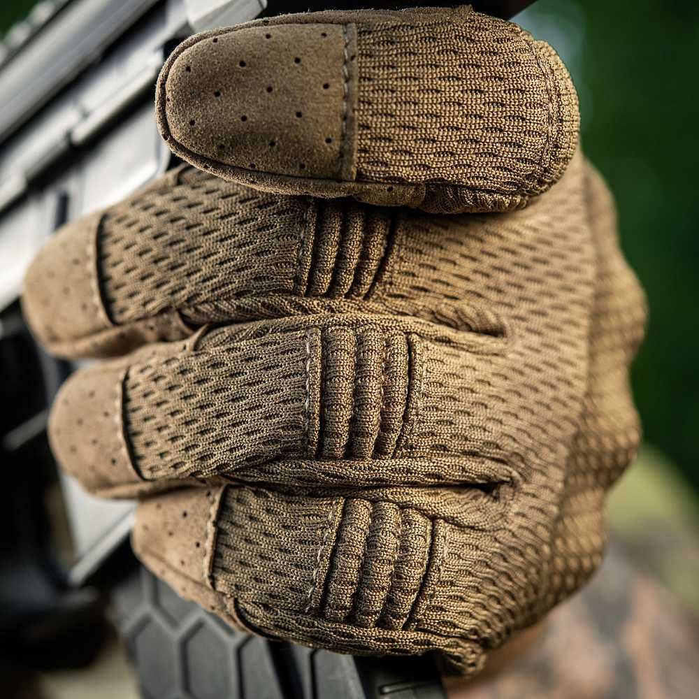 Військові тактичні рукавиці з перфорацією Койот M L XL