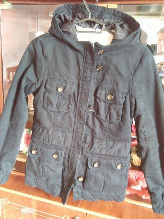 Куртка-парка жіноча, 38р., чорна