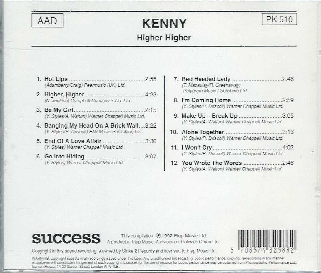 CD Kenny - Higher Higher (1992) (Success)