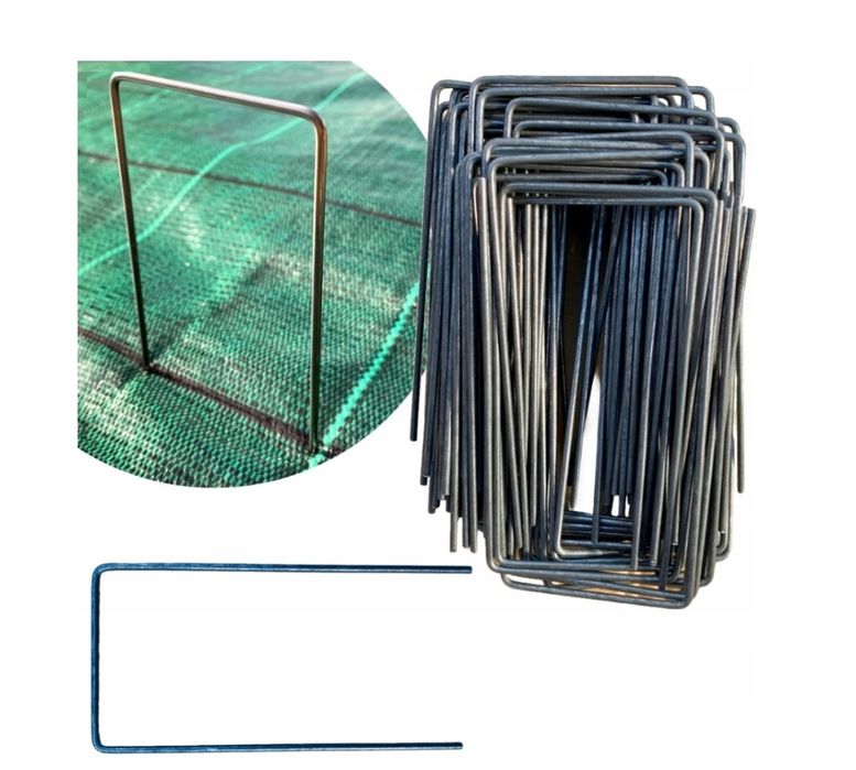 100 szt. metalowe szpilki, kotwy do mocowania agrotkanin, agrowłóknin