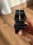 Czarny skórzany pasek VD belts – Made in Germany