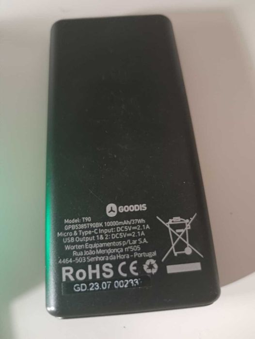 Powerbank GOODIS (10.000 mAh - Micro USB + USB-C)