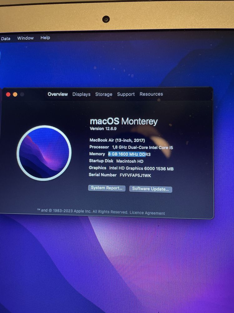 Macbook Air 13’ 2017