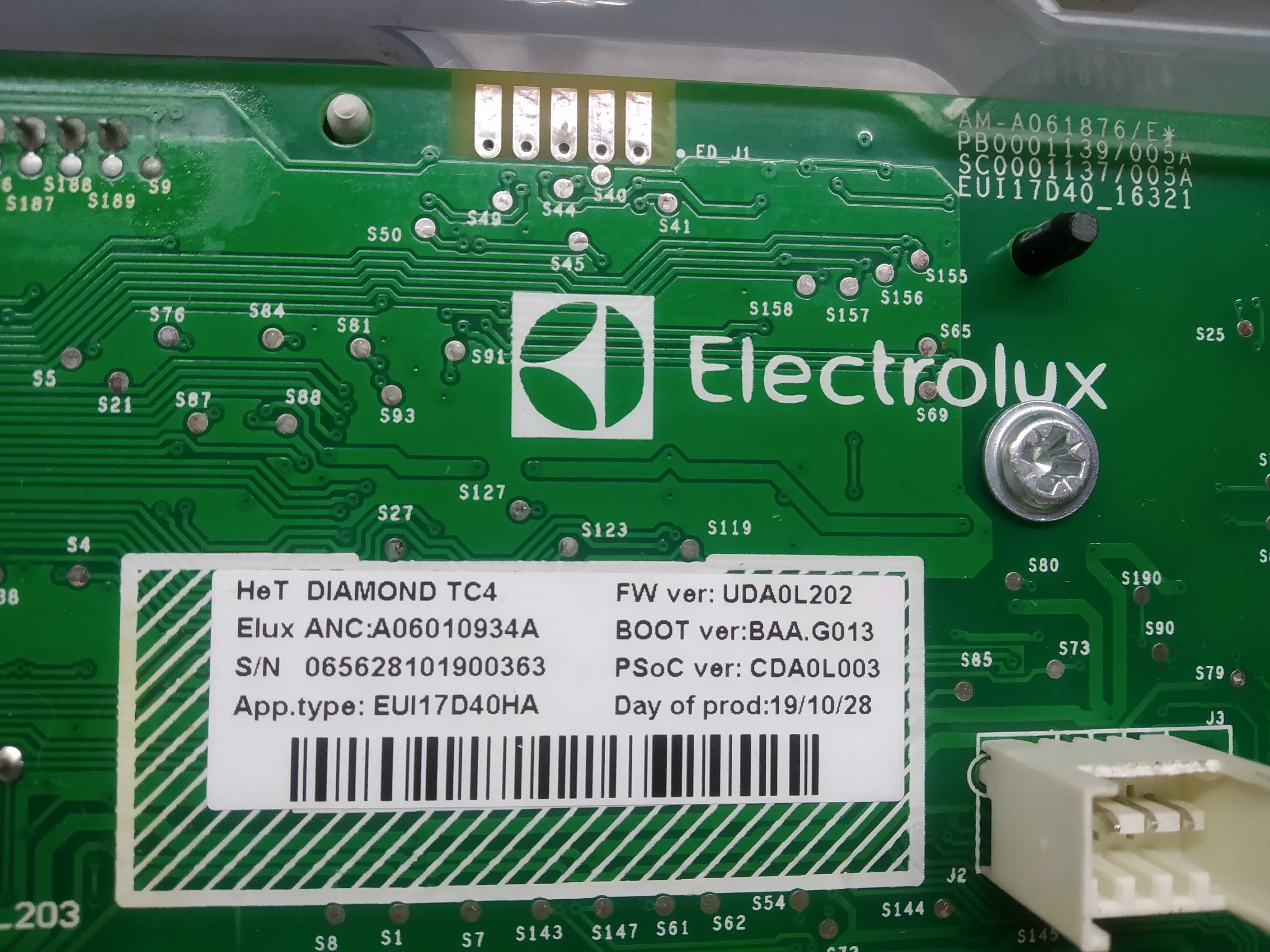 Electrolux EW6F4R28WU панель управления