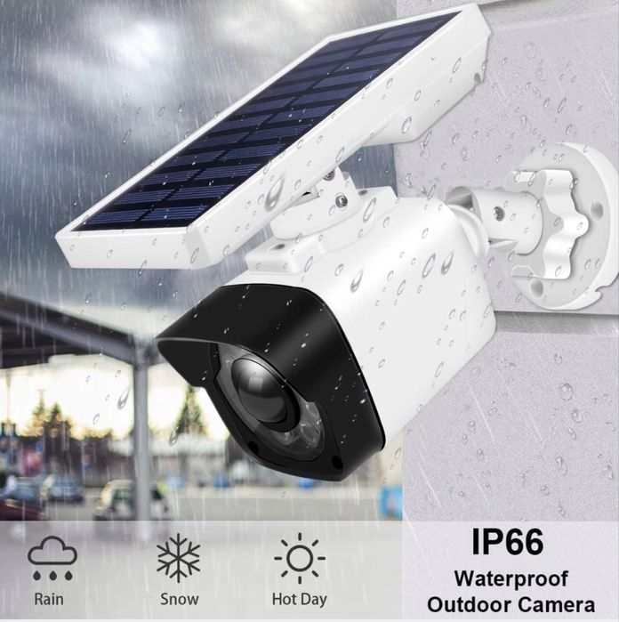 Aottom Kamera Zewnętrzna Solarna Z Czujnikiem Ruchu Wodoodporna IP66