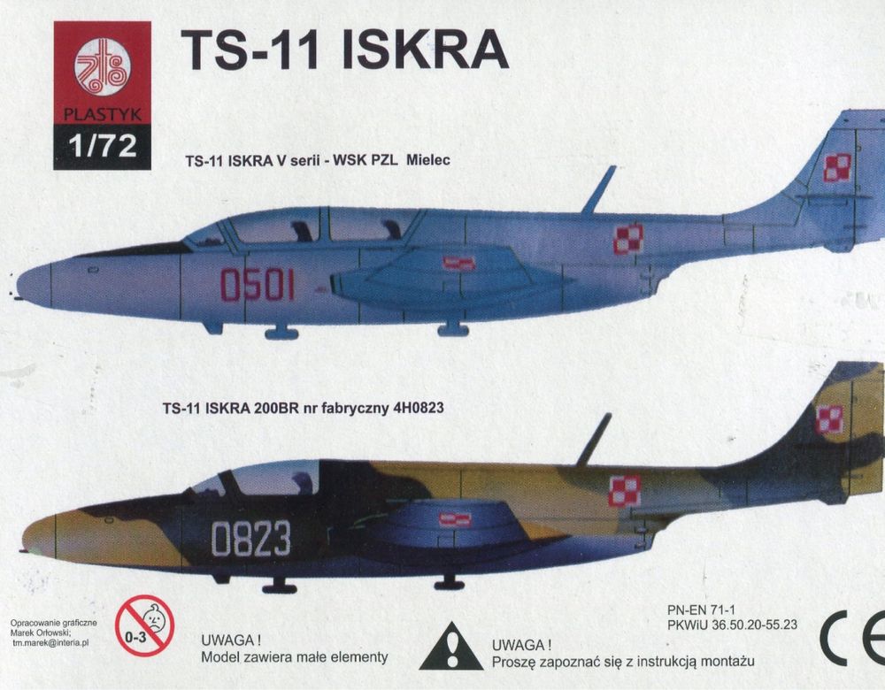 Model do sklejania samolot TS-11 Iskra, Plastyk S106