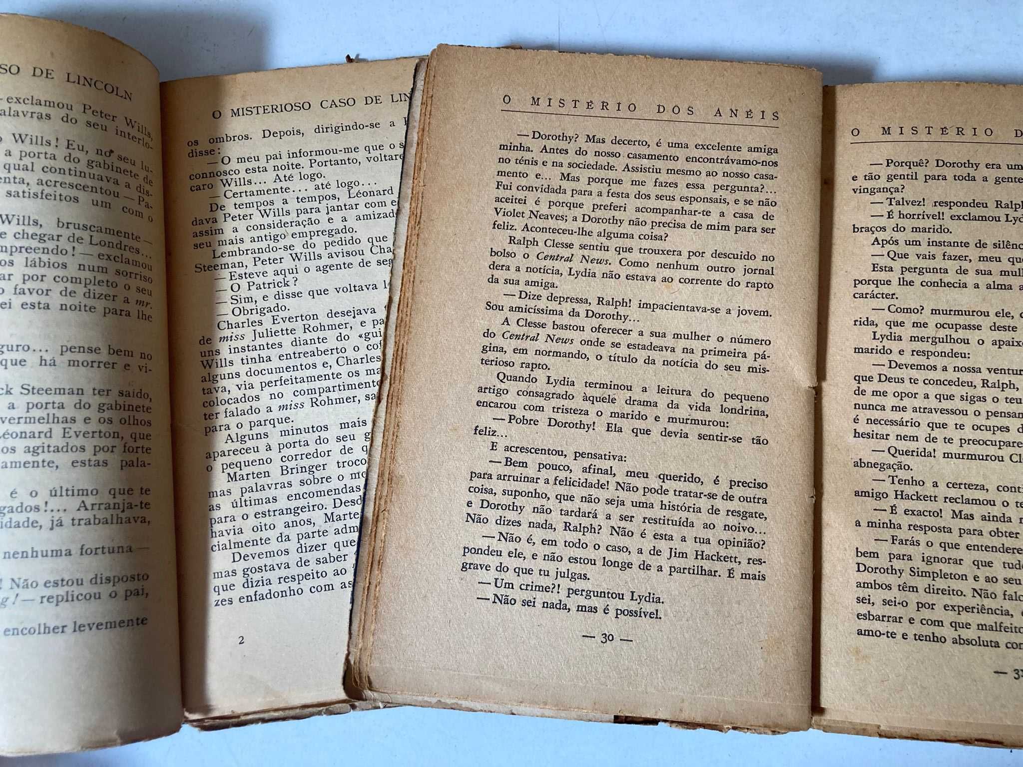 2 Livros (O Mistério dos Anéis + O Misterioso Caso de Lincoln)