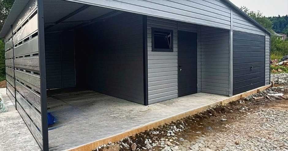 Garaż blaszany | Wiata ażurowa | ganek | profil zamknięty | Wykusz