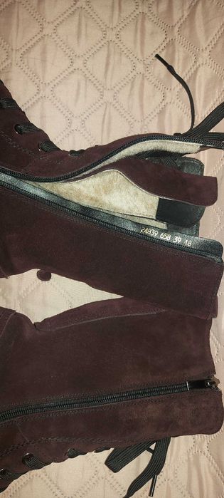 Чоботи зимові жіночі замшеві 39 розмір