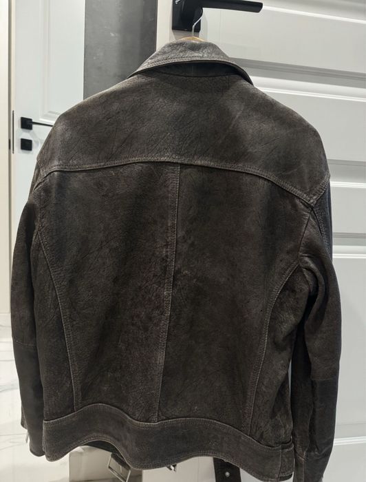 Куртка косуха натуральна шкіра шкіряна оверсайз зара zara вінтаж