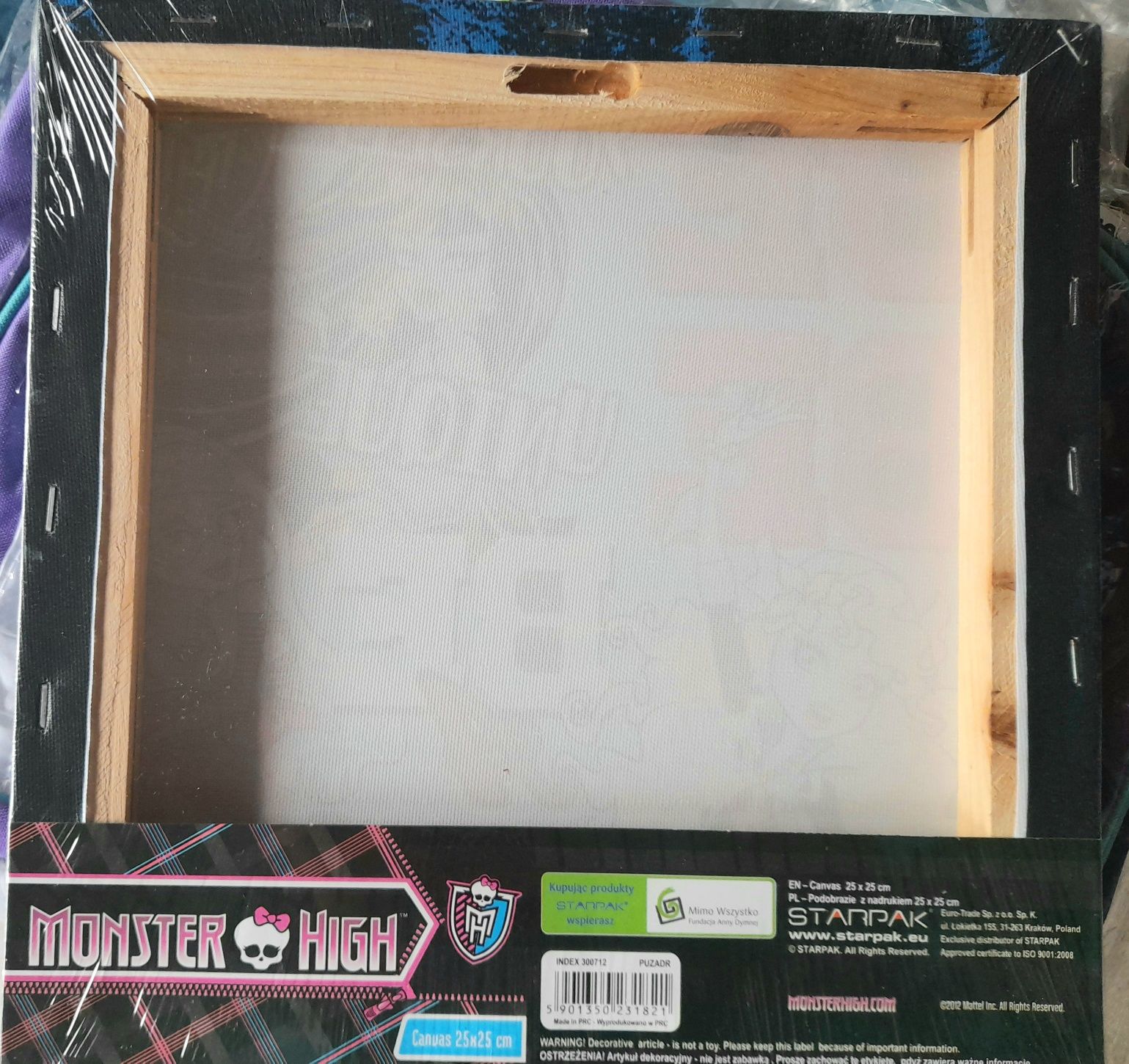 Monster High podobrazie z nadrukiem 25x25 cm