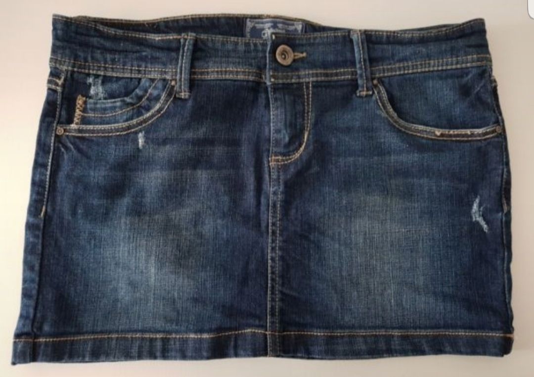 Spódnica jeansowa mini Stradivarius