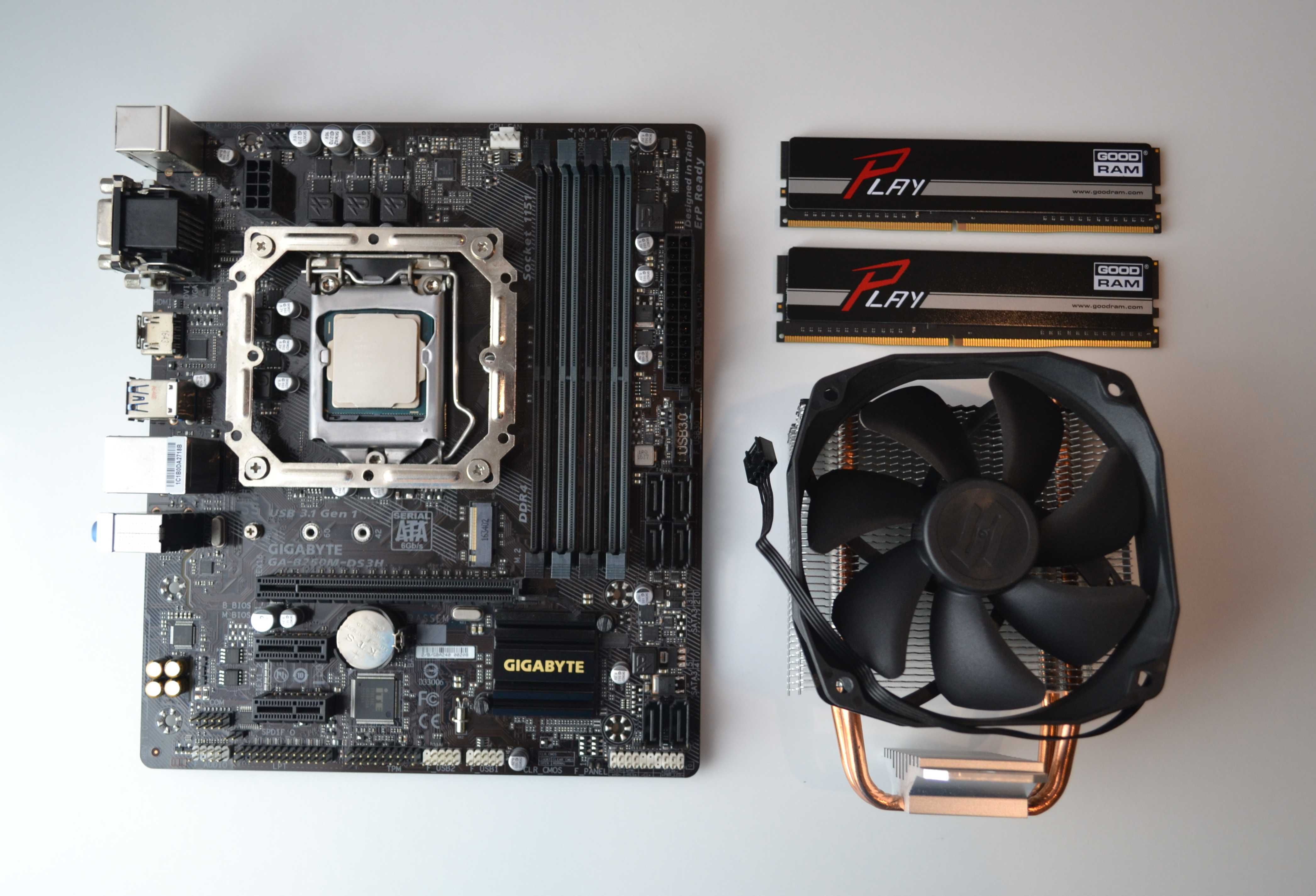 i5 7400 + GA-B250M-DS3H + 2x4 GB 2400 MT/s + Spartan 4