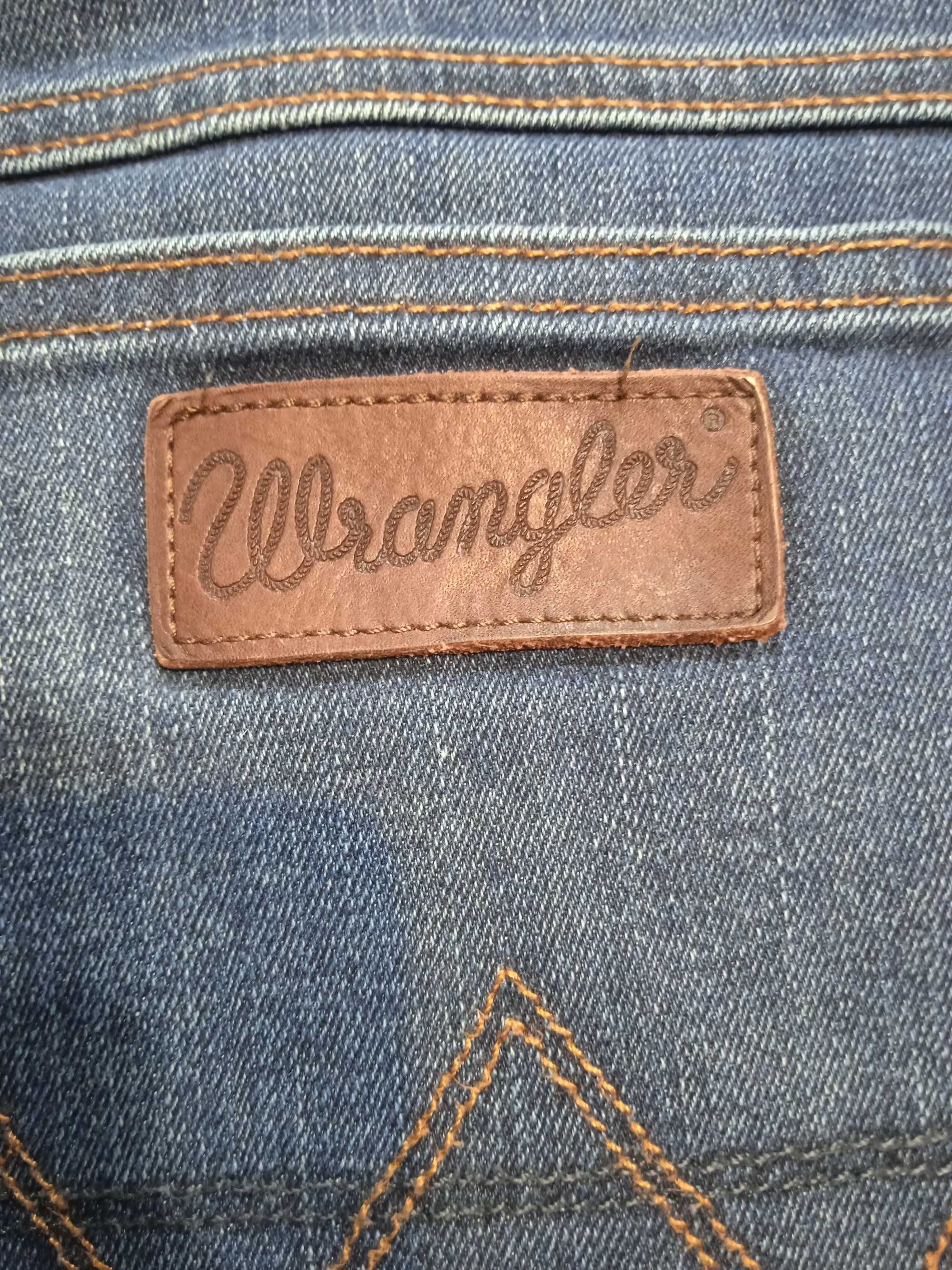 Wrangler Texas Stretch Nowe niebieskie spodnie jeansy W36 L32