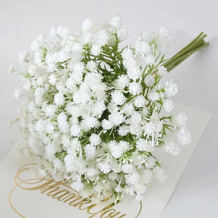 Gipsówka Dekoracyjna Bukiet Sztuczne Kwiaty do Wazonu Dekoracji