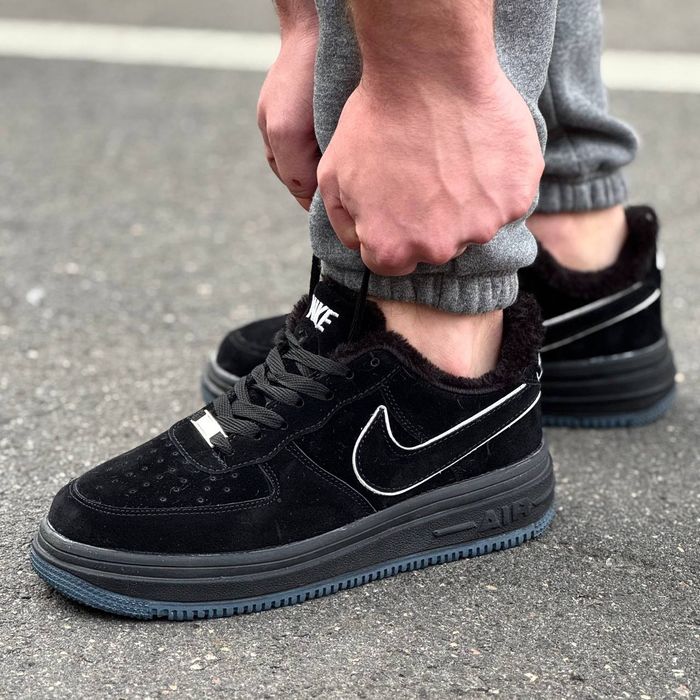 Чоловічі зимні замшеві кросівки nike, замшеві, найк, теплі, взуття