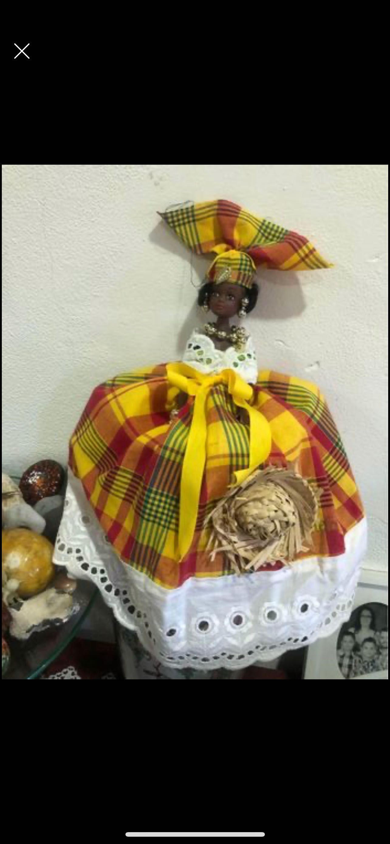 Boneca com traje africano