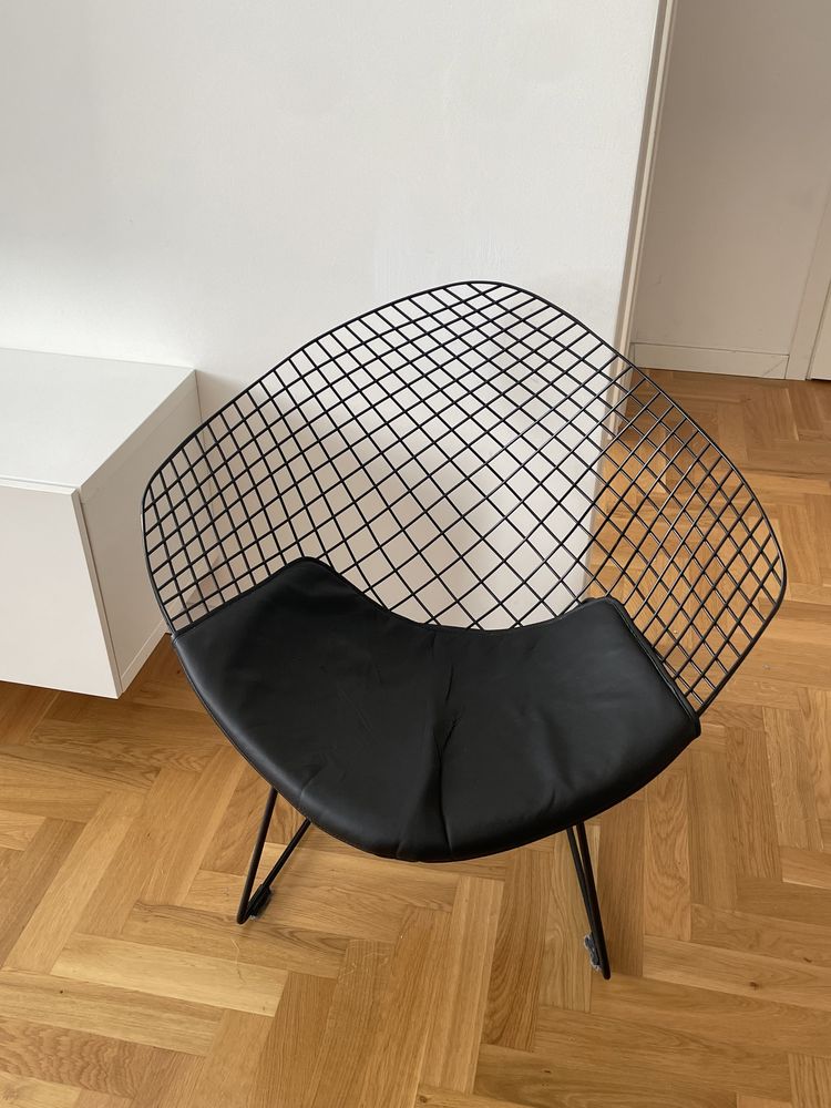 Krzesło industrialne diamond chair metalowe druciane