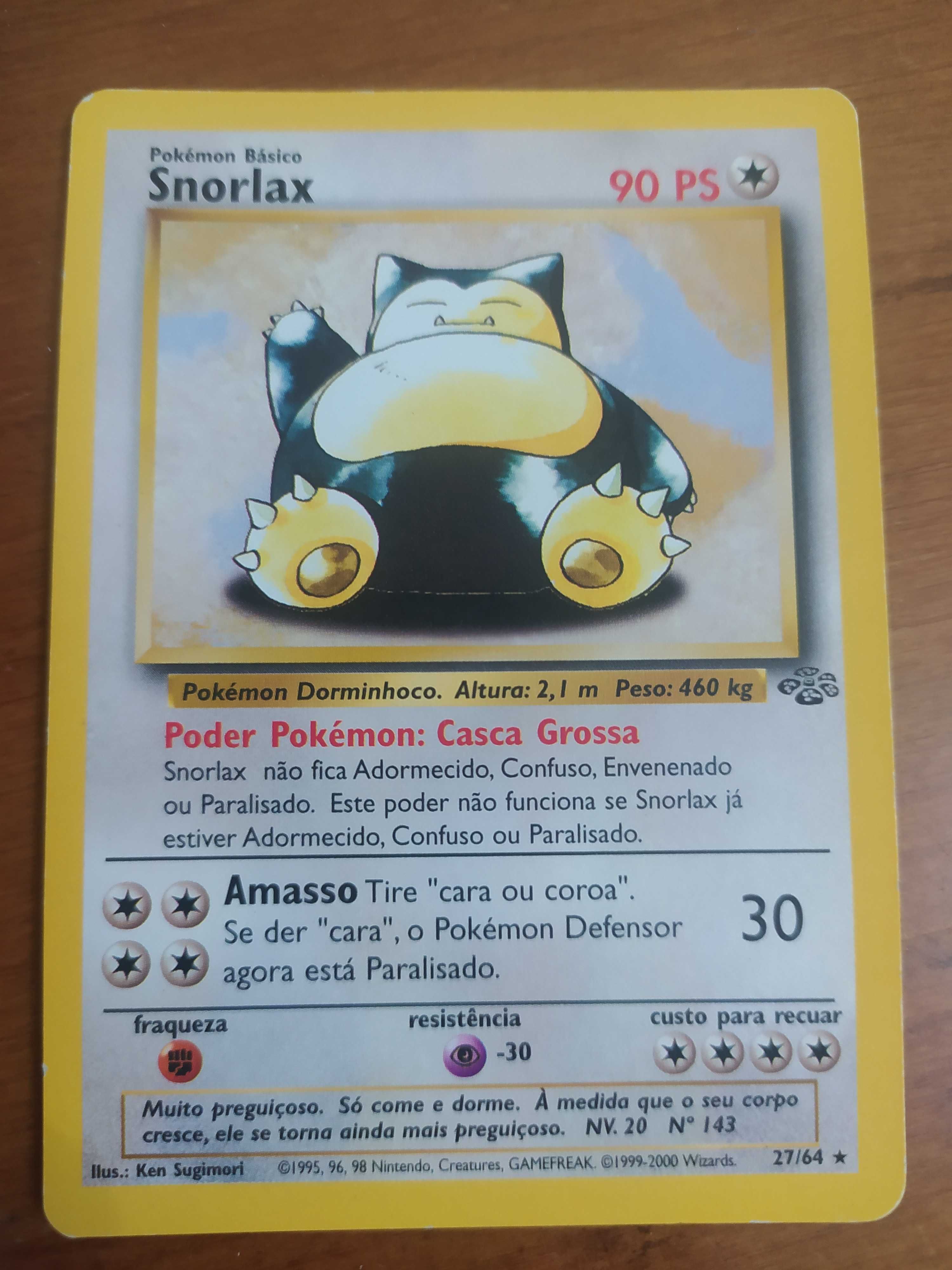 Cartas pokemon raras - Snorlax e Kangaskan