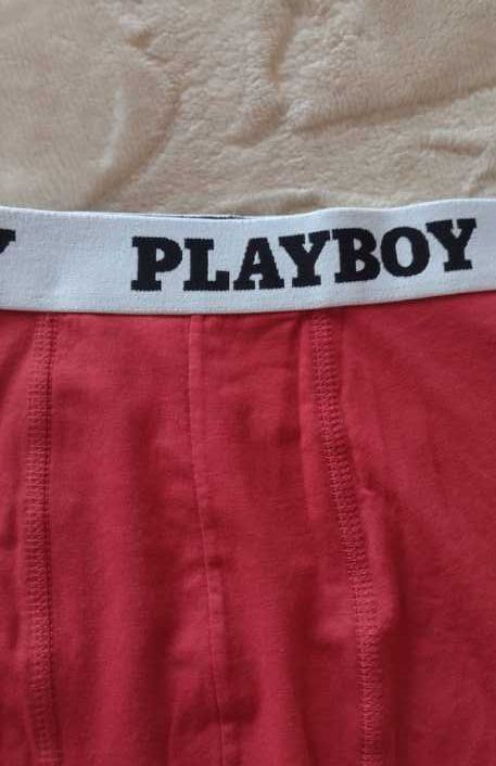 (XL).Playboy/ Czerwone bokserki, szorty Majtki, NOWE