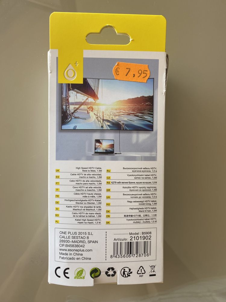 Cabo hdmi 1.5 metros