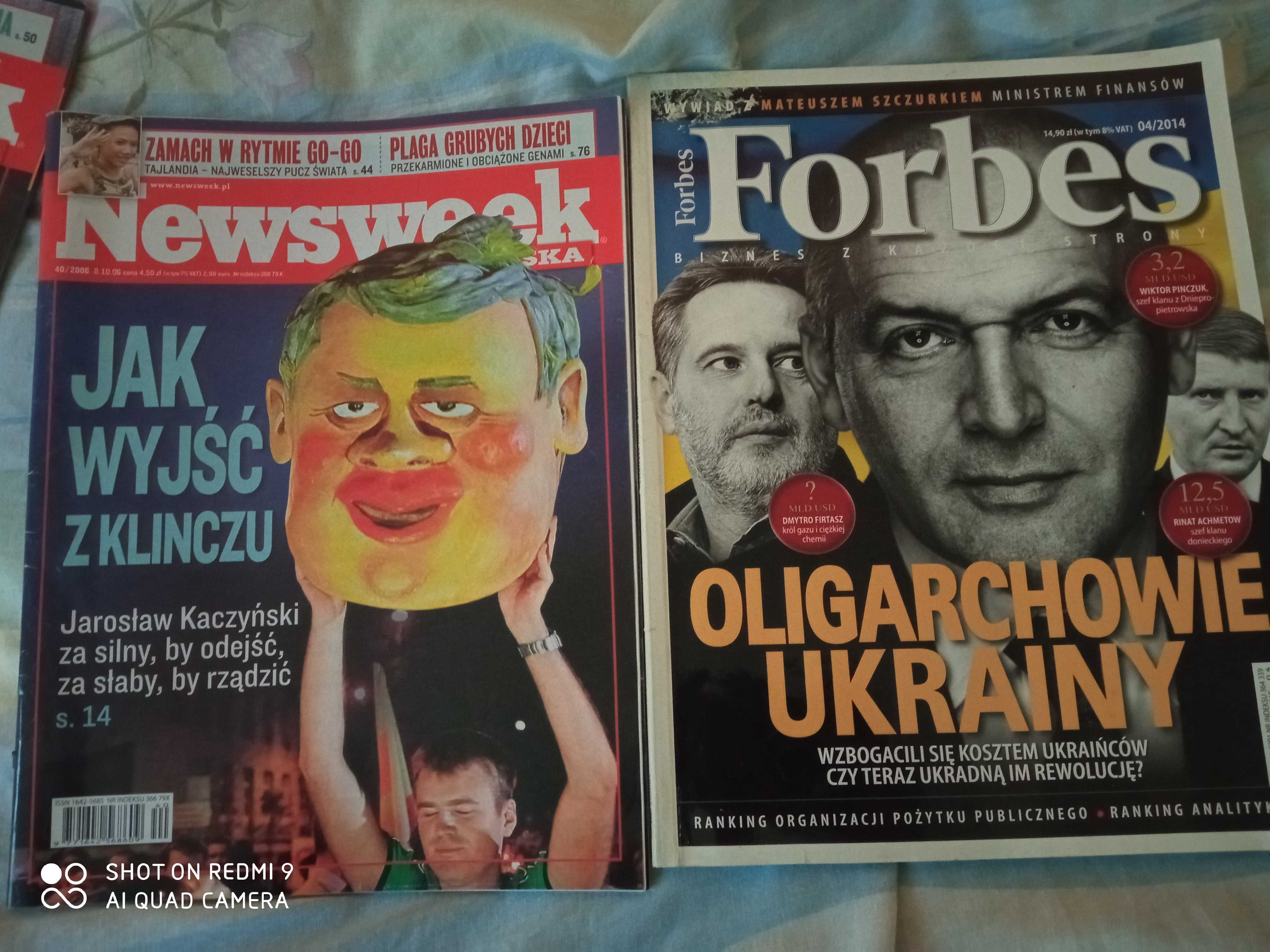 Czasopisma,Gazety Newsweek,Polityka,Forbes,Focus