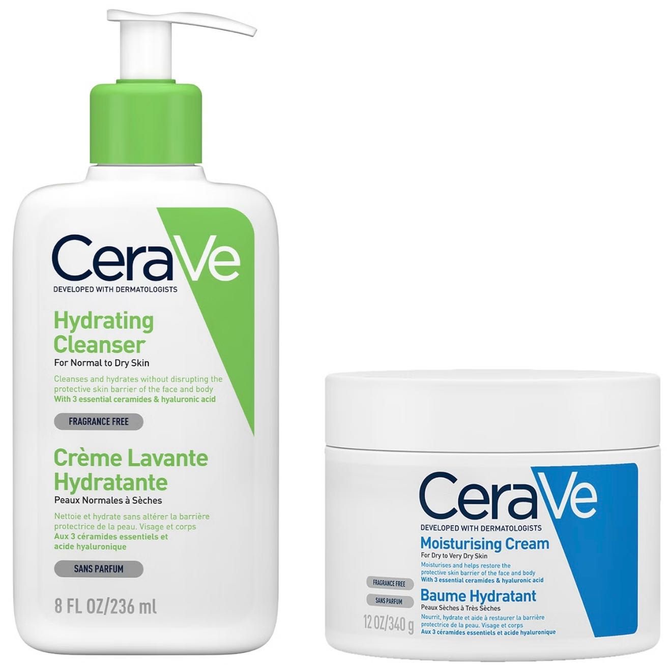 Creme Hidratante Rosto e Corpo e Creme de Limpeza