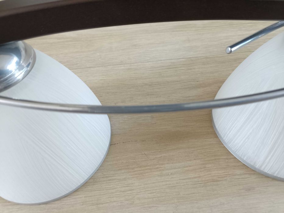 Lampa wisząca ciemna z białymi kloszami