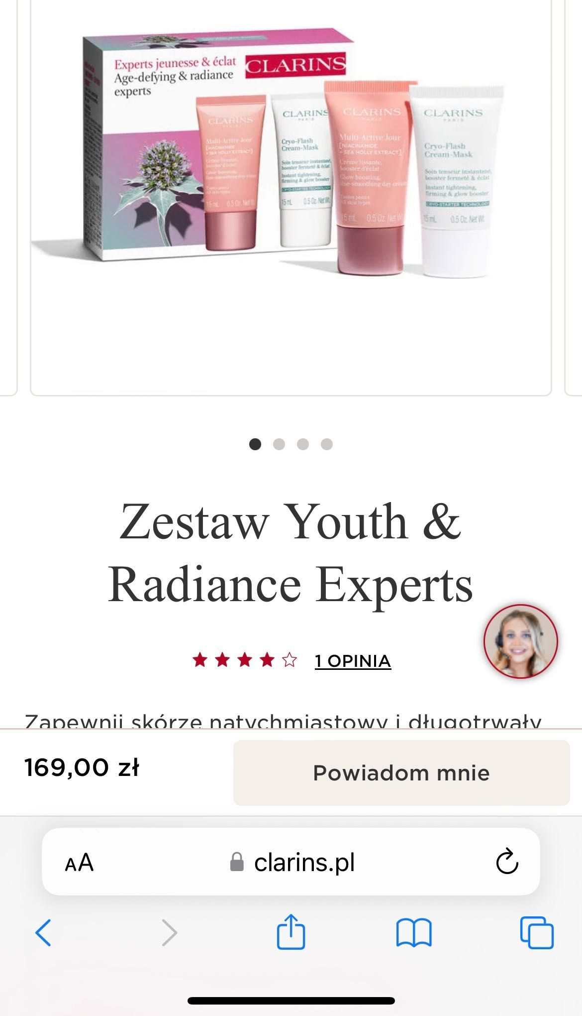 Clarins zestaw Cryo-Flash Cream Mask Multi Active Jour 2x 15 ml