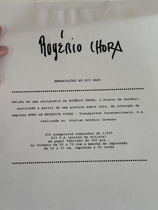Serigrafia Rogério Chora