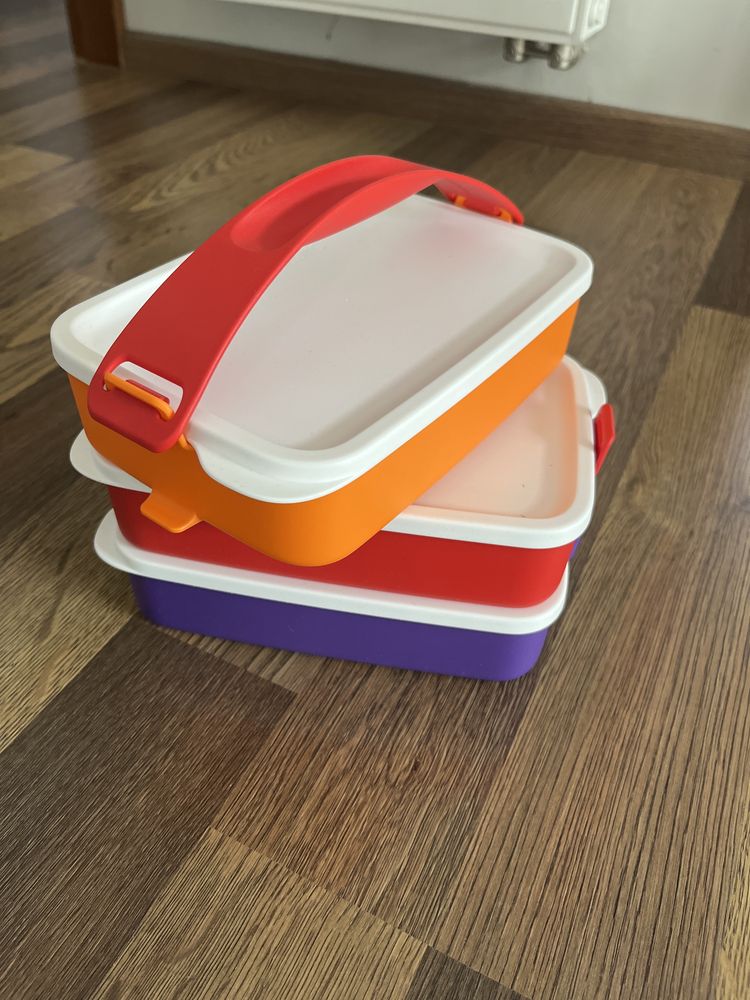 Lunch box click to go tupperware 3 x 900 ml