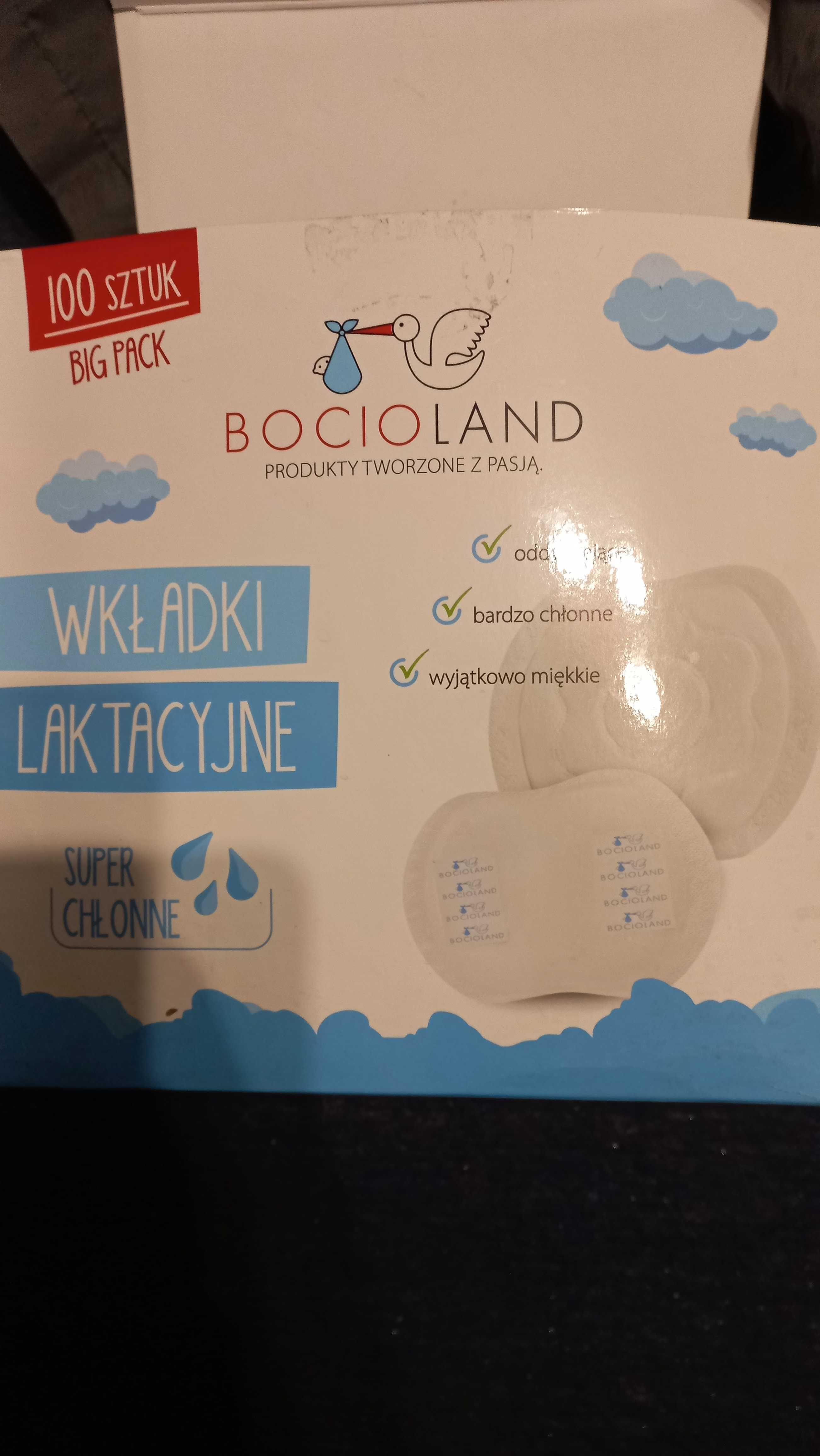 Bocioland wkladki laktacyjne, sliniaki, pudelko na chusteczki