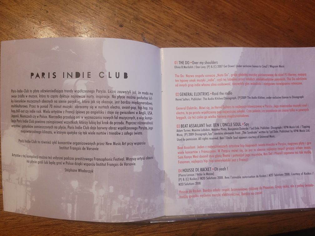 CD Paris Indie Club (kompilacja) 2010 QL Music PL