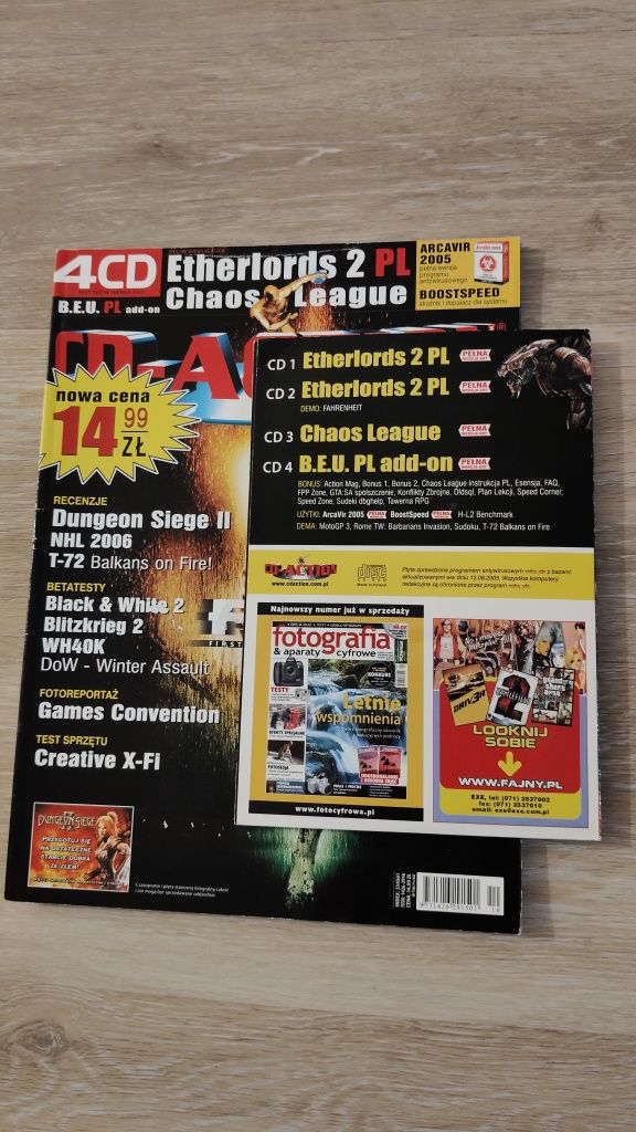 CD Action magazyn 10/2005 (117) + gry Etherlords 2 PL, Chaos League
