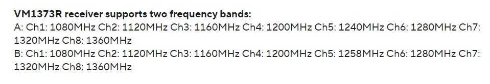 VM1373R ver1.3  (SM1370R) модуль приймач відео 1.2G 1.3G