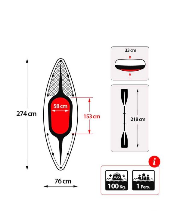 Kayak Insuflável Intex Challenger