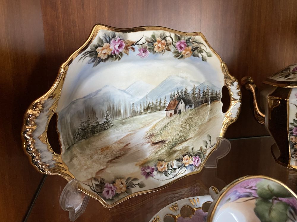 Conjunto de porcelada pintada à mão