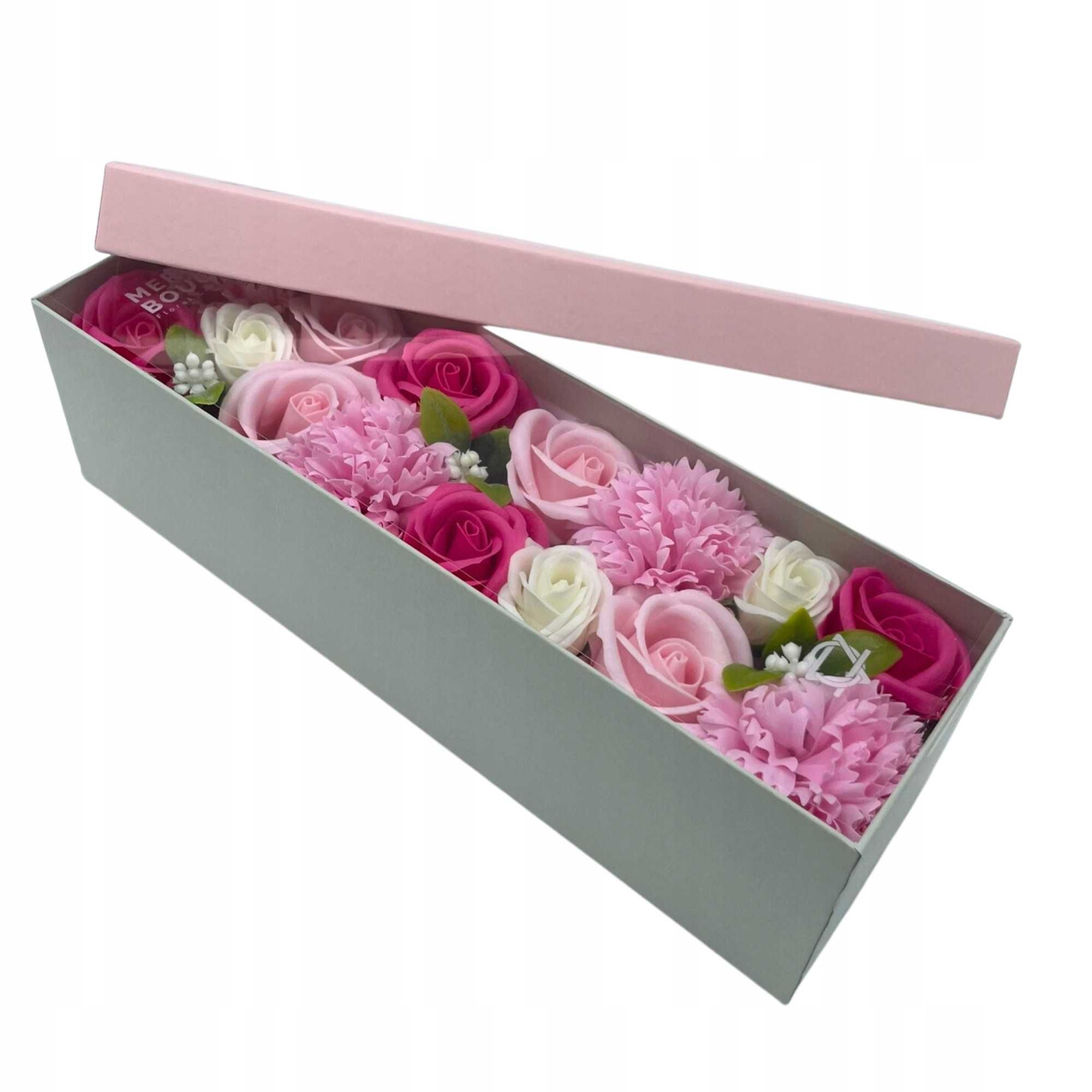 Długi Mydlany Flower Box - Różowy