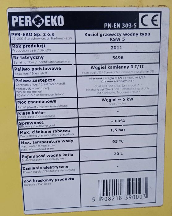 Czesci do Pieca Per-eko