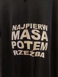 Śmieszna koszulka Najpierw masa potem rzeźba, t-shirt r. XL nowy