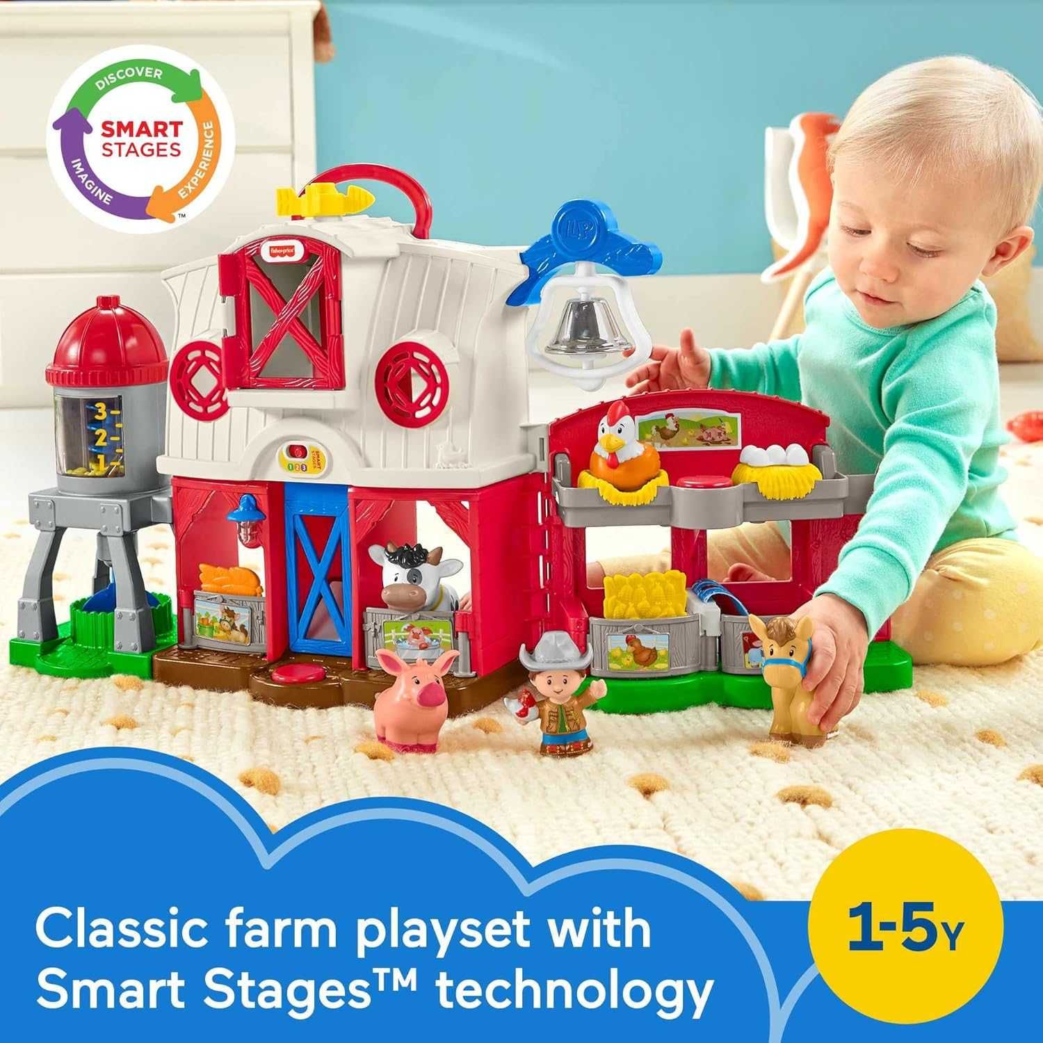 Фішер прайс музична ферма Fisher Price Little People Animals Farm