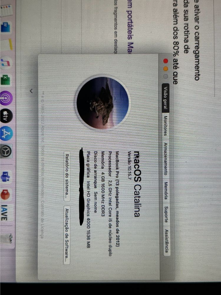 Macbook pro de 2012