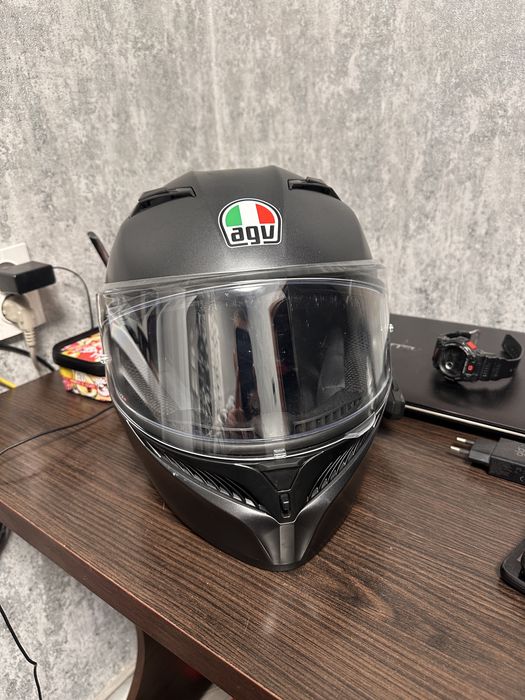 Продам шолом AGV k3 Black matt з PINLOCK| Розмір М з гарнітурою та віз