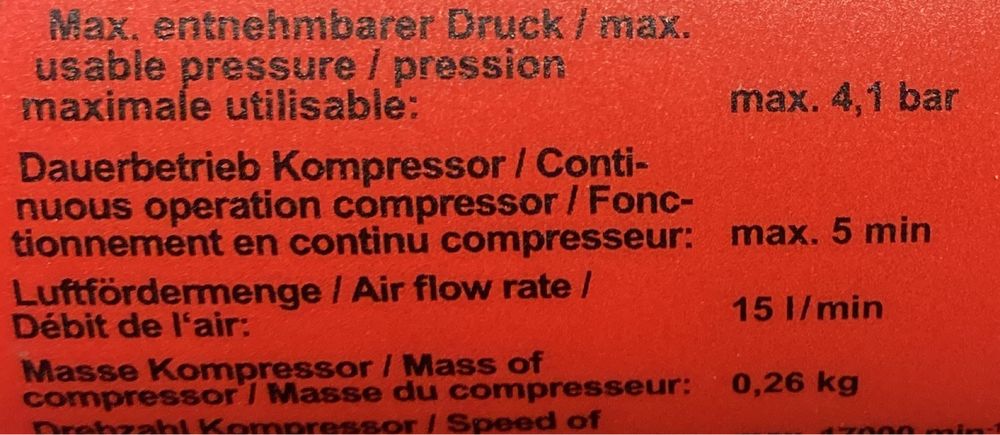 Compressor de ar portátil a bateria para carros e bicicletas