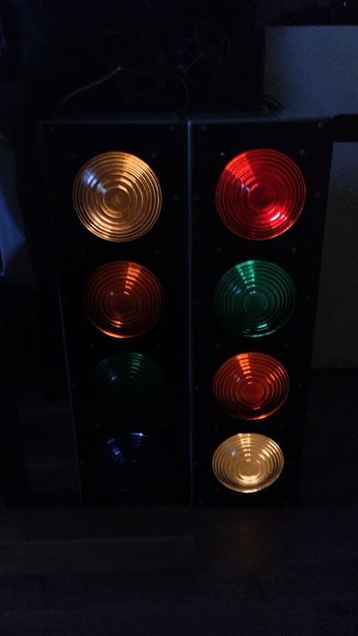 Sterownik oświetlenia reklamowego + retro światła imprezowe lata 70