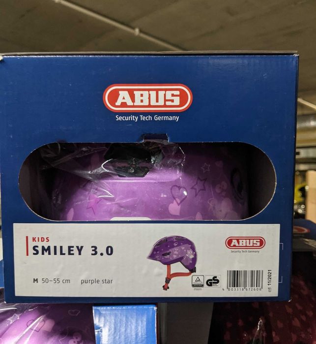 Kask rowerowy ABUS Smiley 3.0 purple star shiny (S) NOWY