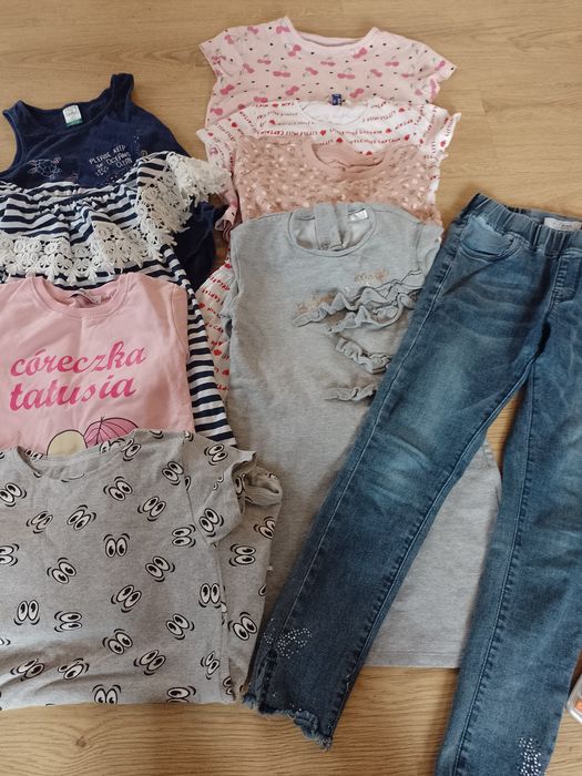 Ubranka dla dziewczynki rozmiar 128
