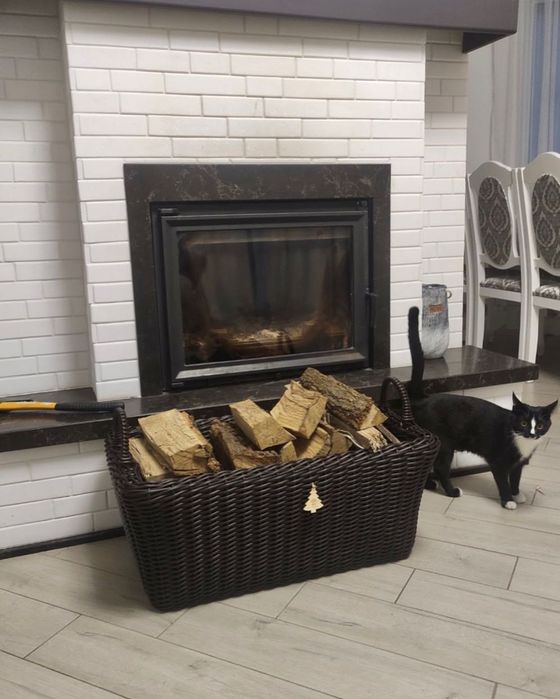 Кошик для дров / дровниця з ротангу Бровари